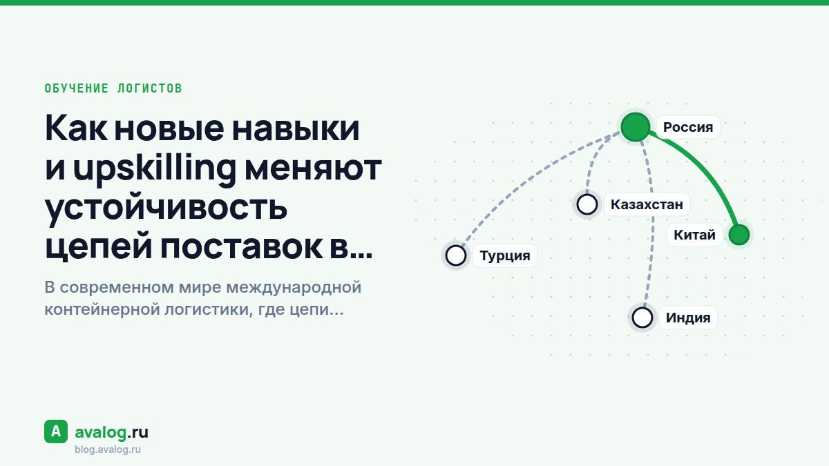 Обучение логистов: как новые навыки и upskilling меняют устойчивость цепей поставок в условиях глобальных вызовов