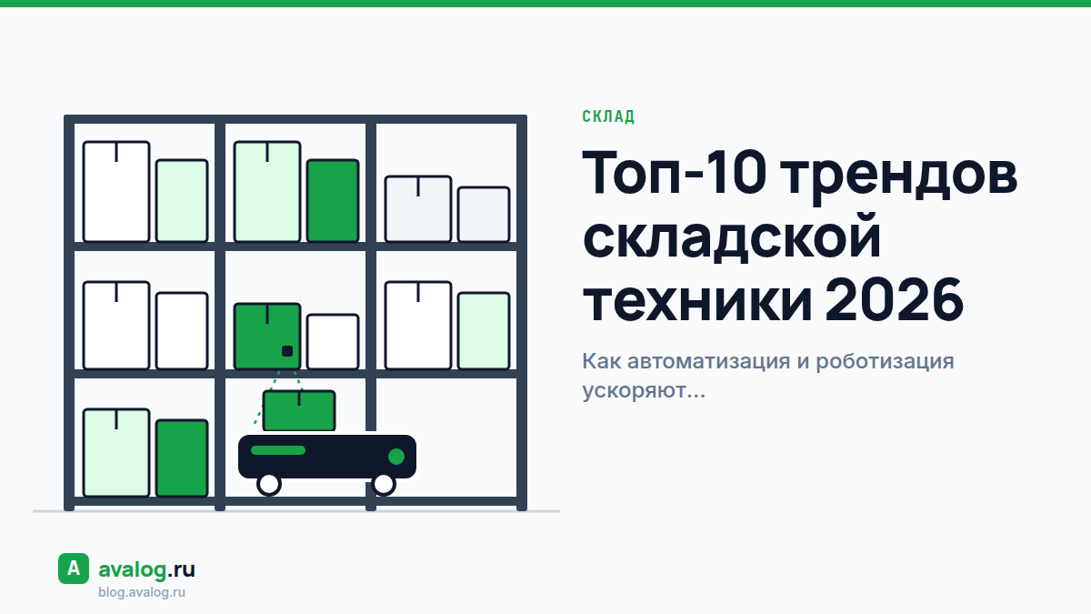 Топ-10 трендов складской техники 2026: как автоматизация и роботизация ускоряют логистику и увеличивают прибыль