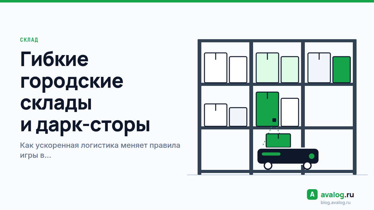 Гибкие городские склады и дарк-сторы: как ускоренная логистика меняет правила игры в доставке товаров