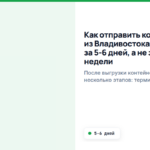 Как отправить контейнер из Владивостока за 5-6 дней, а не за две недели