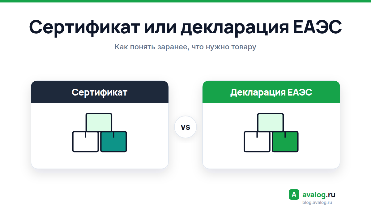 Сертификат или декларация ЕАЭС: как понять заранее, что нужно товару